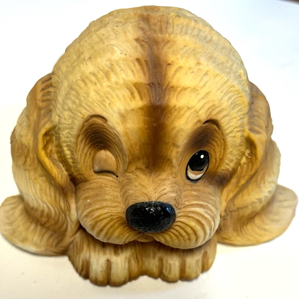 Enesco Puppy Toes Cute Vintage Ceramic Puppy Dog Bank 1984 Morehead Inc Taiwan